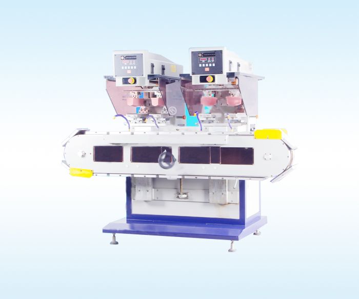 四色移印機(jī) SP-848VD2 氣動(dòng)坦克帶雙體四色移印機(jī) Four-color pad printer SP-848VD2 pneumatic tank with two-body four-color pad printer